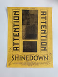 Shinedown Fully Signed “Attention Attention” A2 Poster | Official US Store Multi-Autographed Collectible