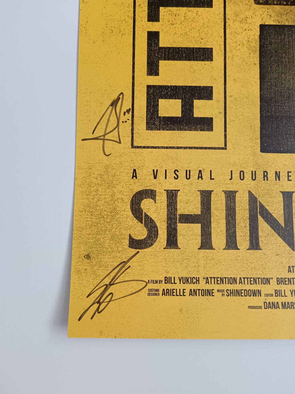 Shinedown Fully Signed “Attention Attention” A2 Poster | Official US Store Multi-Autographed Collectible