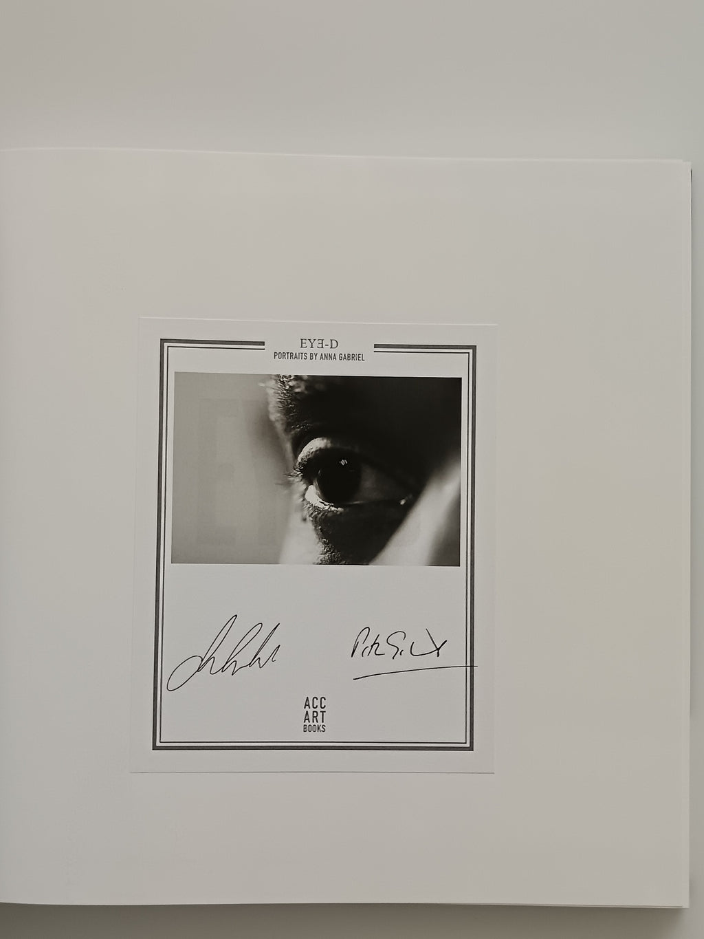Anna & Peter Gabriel Dual Signed “EYE-D” Hardback Book | Rare Autographed Bookplate Edition