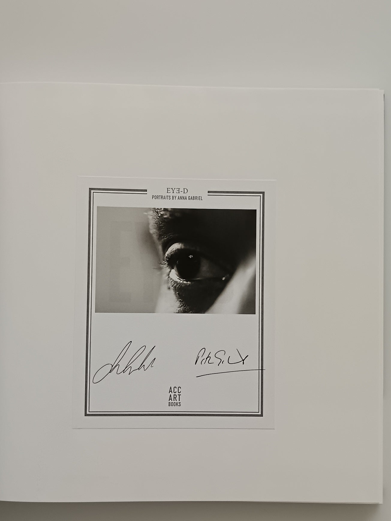 Anna & Peter Gabriel Dual Signed “EYE-D” Hardback Book | Rare Autographed Bookplate Edition