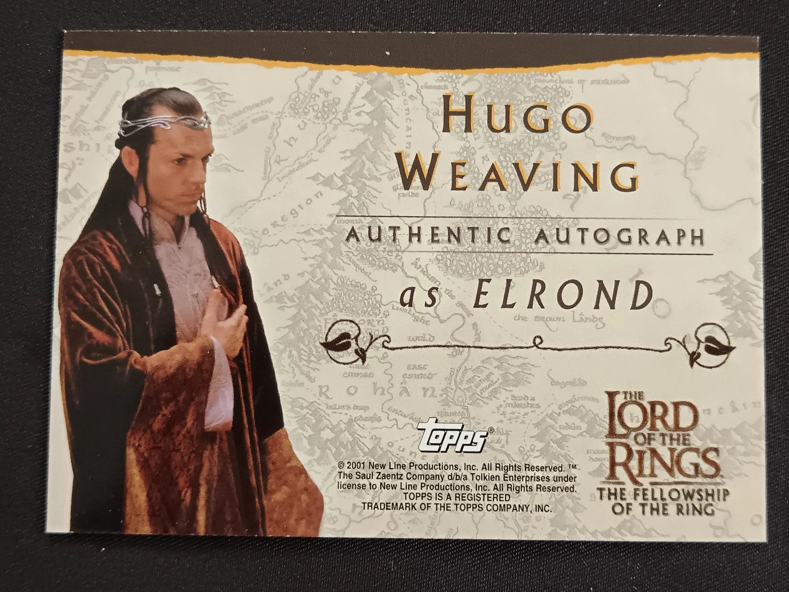 Hugo Weaving as Elrond – Official Topps Autograph Card