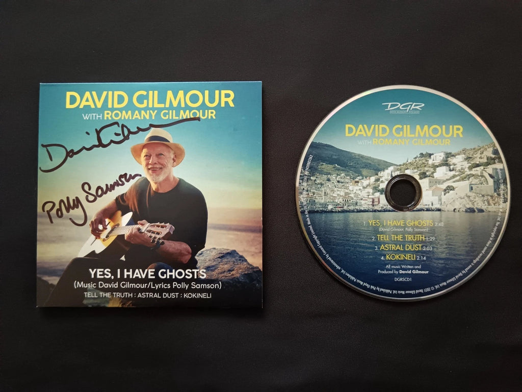 David Gilmour & Polly Samson Hand Signed "Yes, I Have Ghosts" CD EP | Pink Floyd | Official Autographs
