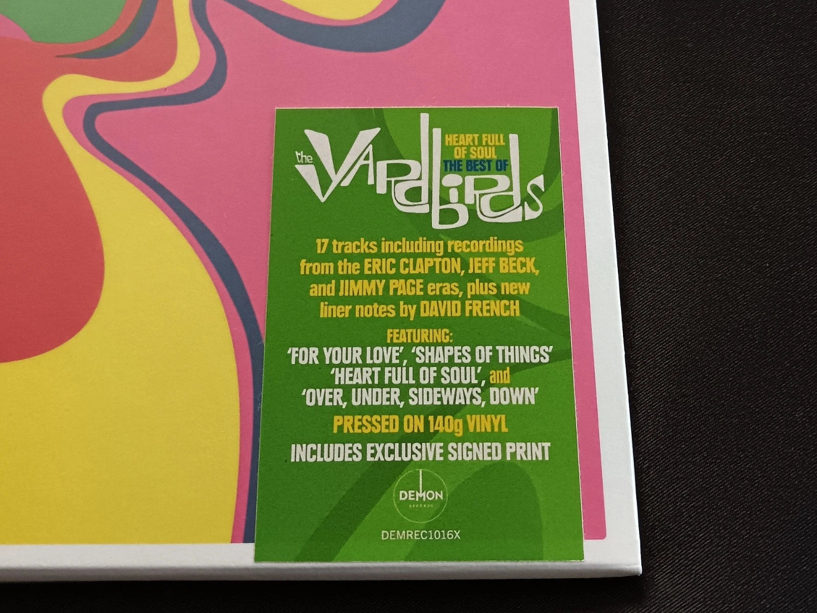 The Yardbirds – Heart Full of Soul: The Best Of – Limited Edition 140g Vinyl LP with Exclusive Hand-Signed Print