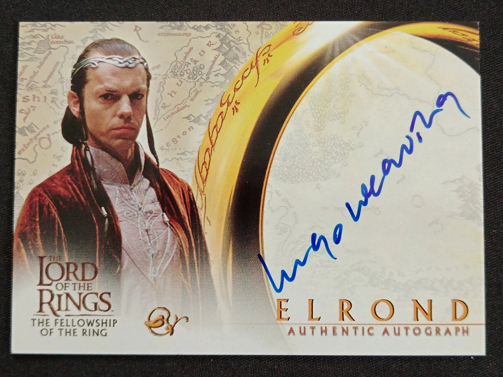 Hugo Weaving as Elrond – Official Topps Autograph Card